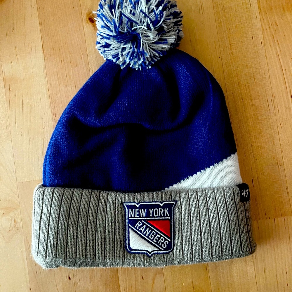 Original New York Rangers (official NHL) Winter Hat with Pom
